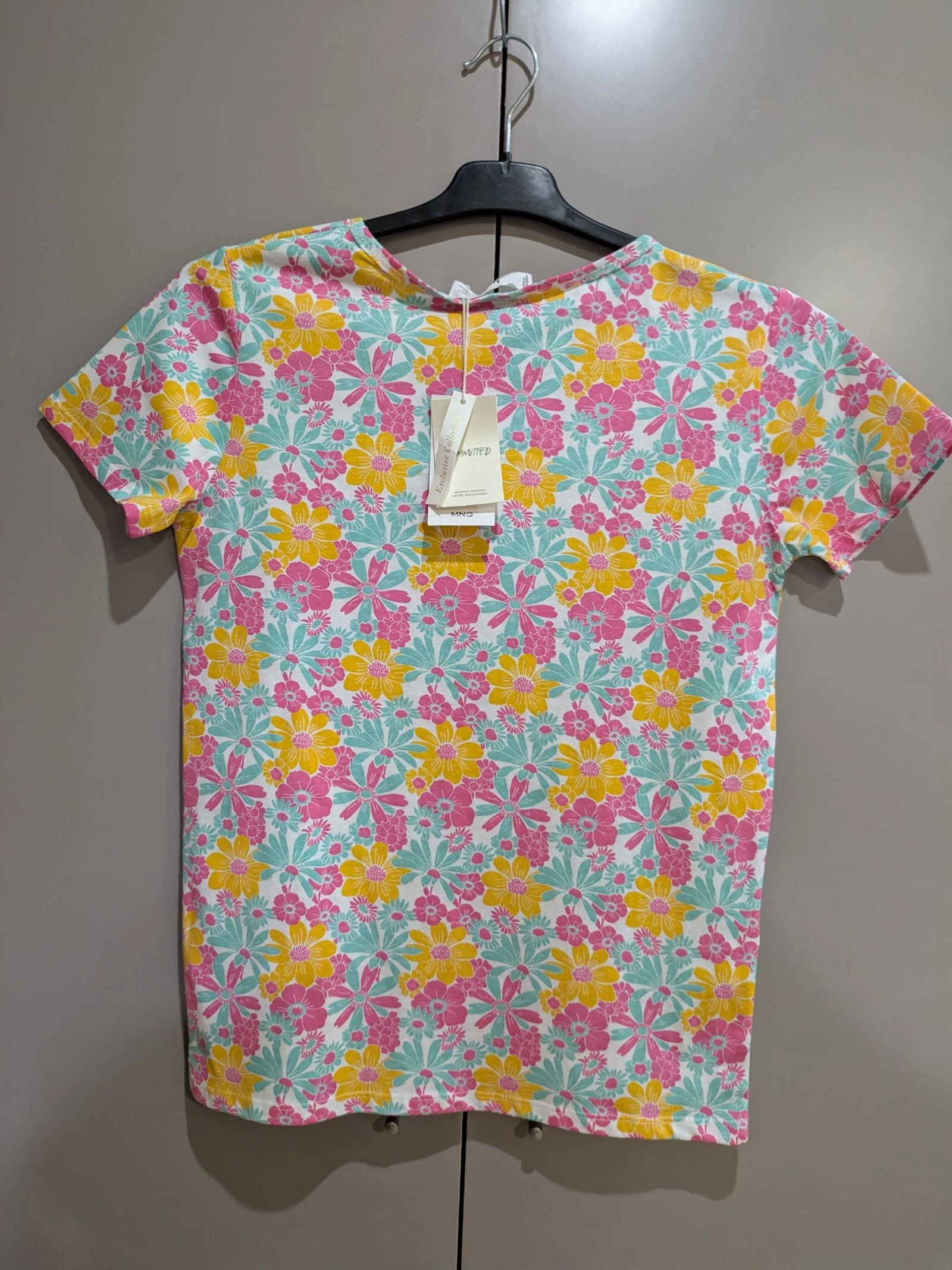 Camiseta Mango con estampado floral multicolor - Talla L – photo 6